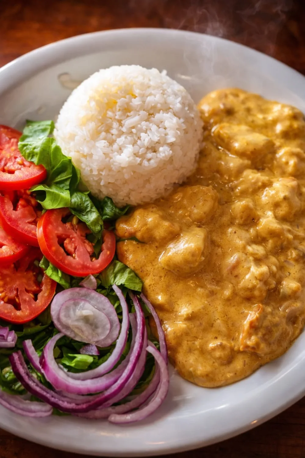 Estrogonofe de frango — almoço executivo em Porto de Galinhas